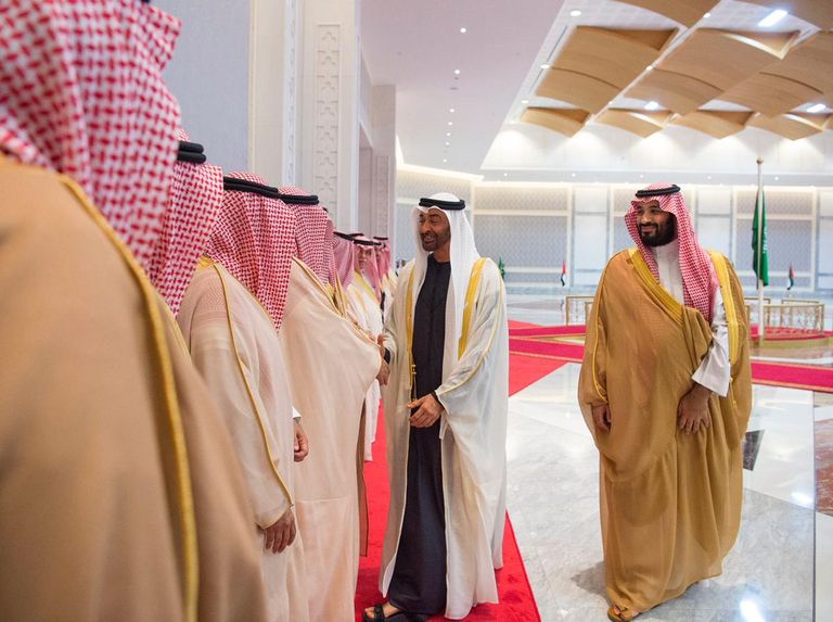 الشيخ محمد بن زايد آل نهيان والأمير محمد بن سلمان