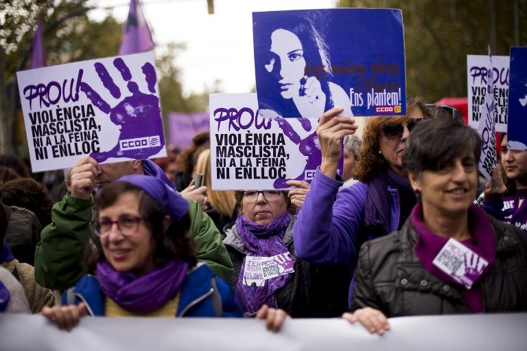مظاهرات في إسبانيا تنديدا بالعنف ضد النساء