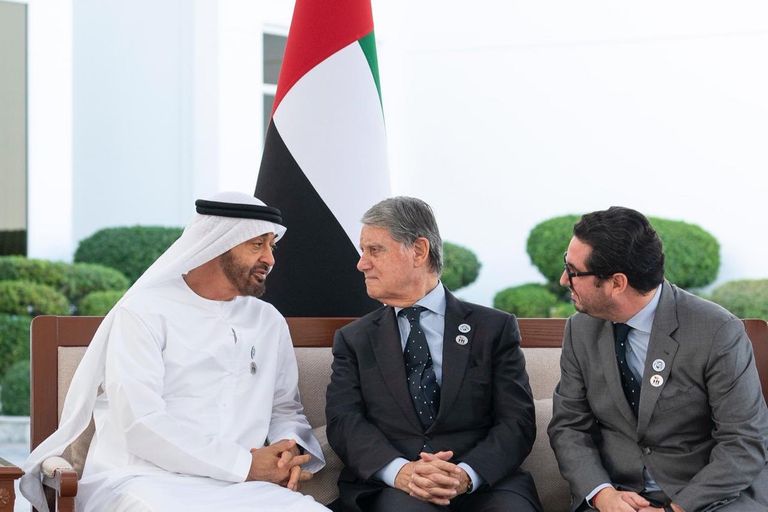 الشيخ محمد بن زايد يستقبل رئيس شركة البحر الأبيض المتوسط 