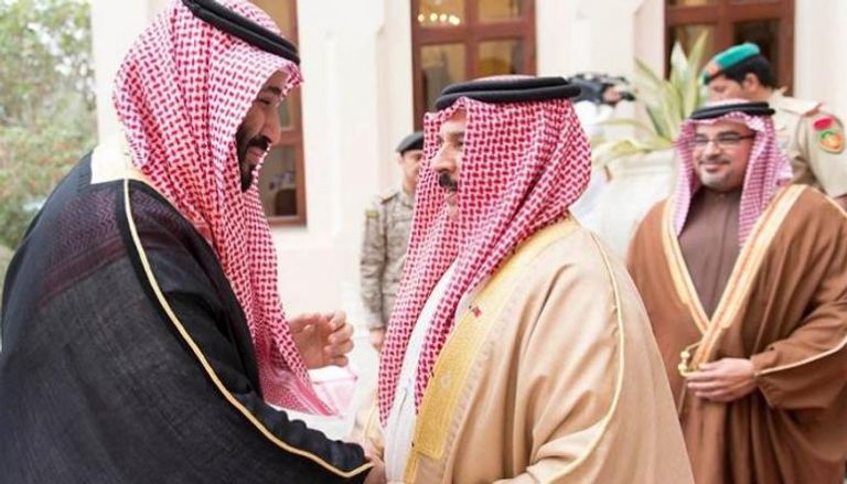 الملك حمد بن عيسى آل خليفة والأمير محمد بن سلمان آل سعود