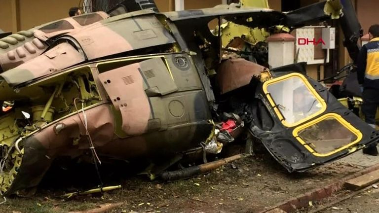 صورة متداولة لحادث المروحية