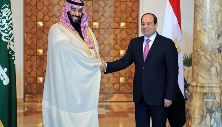 الرئيس المصري عبد الفتاح السيسي والأمير محمد بن سلمان