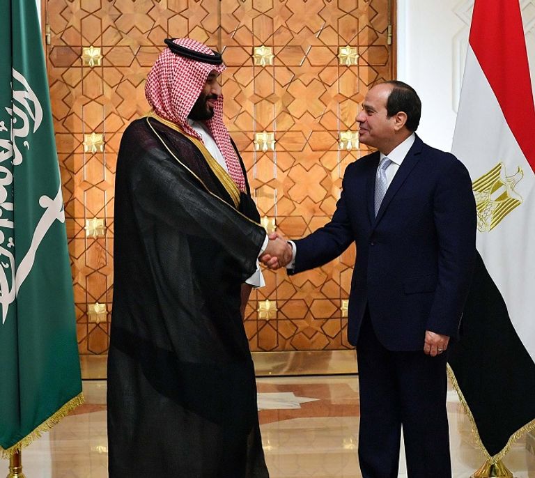 الرئيس عبدالفتاح السيسي خلال لقائه الأمير محمد بن سلمان