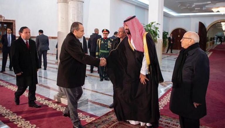 الأمير محمد بن سلمان خلال زيارته إلى تونس