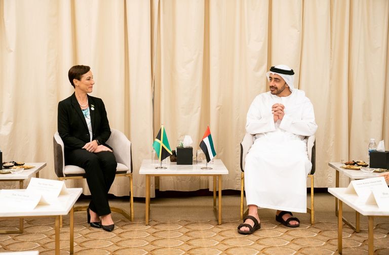 الشيخ عبدالله بن زايد يستقبل وزراء دول الكاريبي