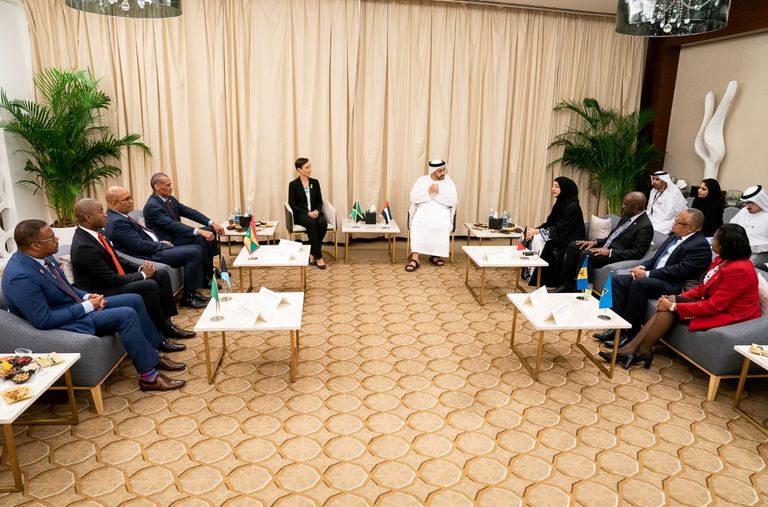 الشيخ عبدالله بن زايد يستقبل وزراء دول الكاريبي