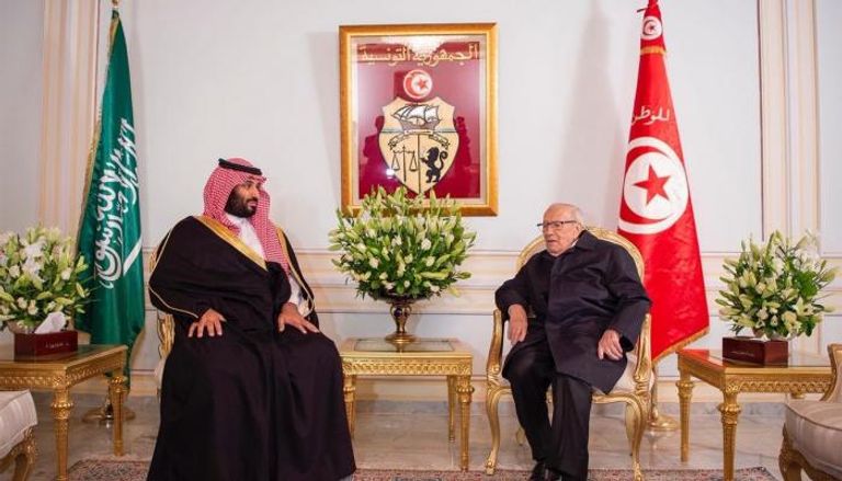 الرئيس التونسي يستقبل ولي العهد السعودي 