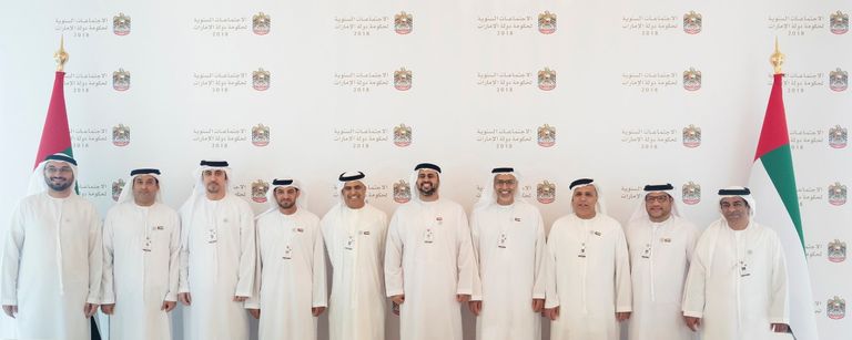 توقيع الاتفاقية بحضور الشيخ ذياب بن محمد بن زايد آل نهيان رئيس مجلس إدارة شركة الاتحاد للقطارات