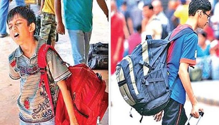 أطفال الهند يعانون من أوزان الحقائب الثقيلة