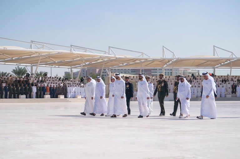 محمد بن راشد ومحمد بن زايد وحكام الإمارات يشهدون مراسم 