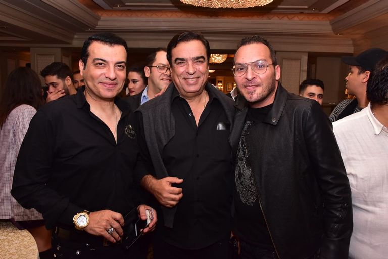 الفنان حميد الشاعري مع نجوم الأغنية المصرية