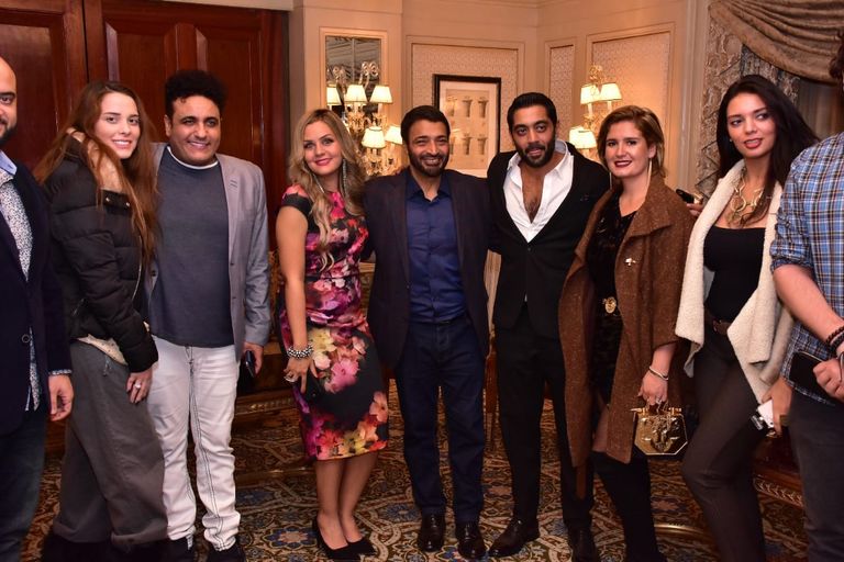 الفنان حميد الشاعري مع نجوم الأغنية المصرية