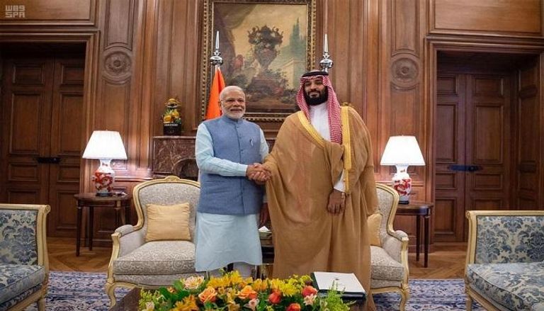 لقاء ولي العهد السعودي ورئيس الوزراء الهندي