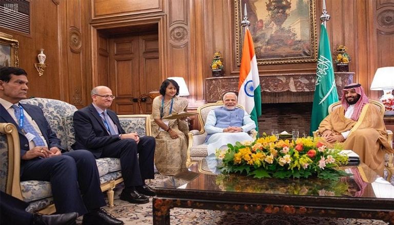 لقاء ولي العهد السعودي ورئيس الوزراء الهندي لقاء ولي العهد السعودي ورئيس الوزراء الهندي