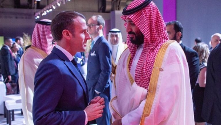 الأمير محمد بن سلمان وإيمانويل ماكرون الأمير محمد بن سلمان والرئيس الصيني