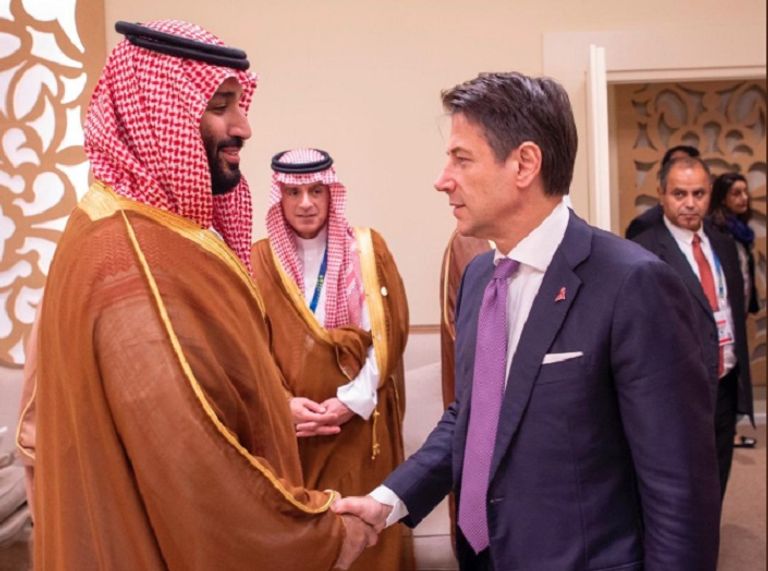 الأمير محمد بن سلمان وجوزيبي كونتي