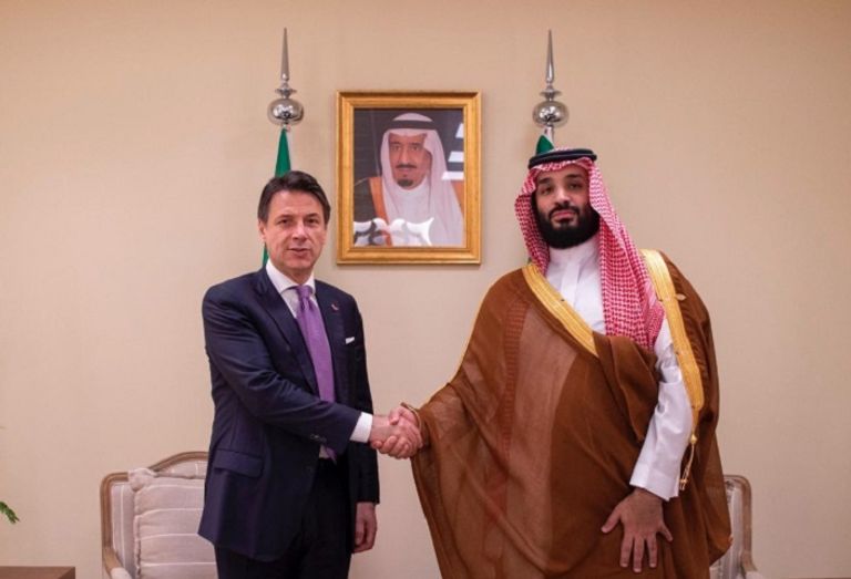 الأمير محمد بن سلمان وجوزيبي كونتي