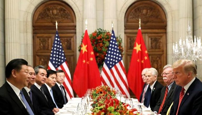 ترامب خلال عشاء العمل مع نظيره الصيني - رويترز