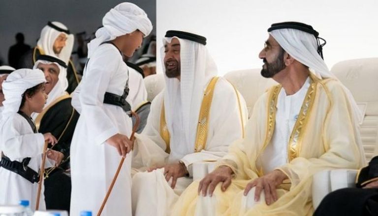 محمد بن راشد ومحمد بن زايد والحكام يشهدون الاحتفال باليوم الوطني الـ47