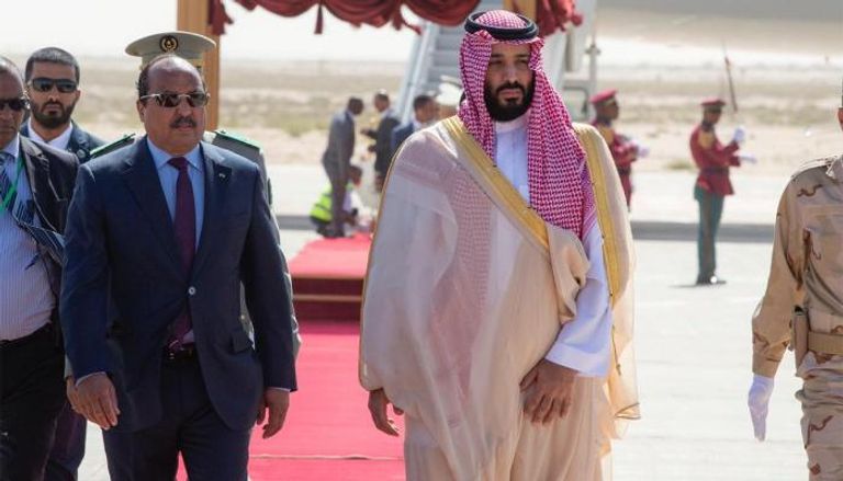 الرئيس الموريتاني يستقبل الأمير محمد بن سلمان