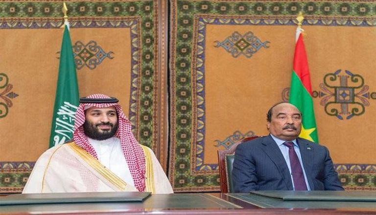 ولي العهد السعودي الأمير محمد بن سلمان والرئيس الموريتاني محمد ولد عبدالعزيز 