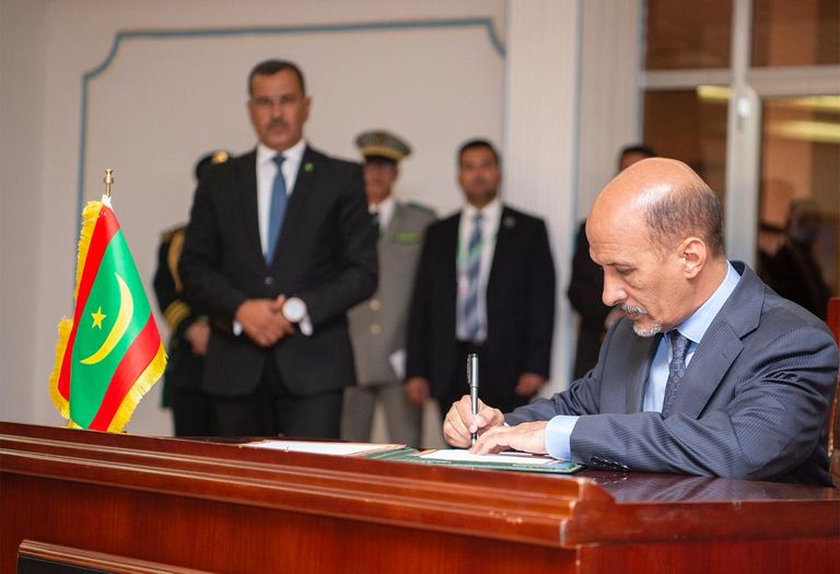 ولي العهد السعودي الأمير محمد بن سلمان والرئيس الموريتاني محمد ولد عبدالعزيز