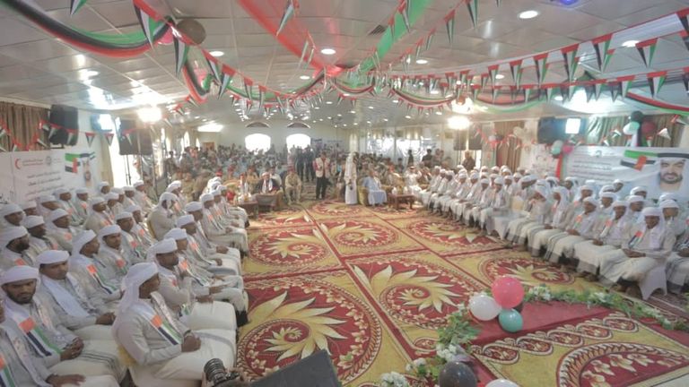 الهلال الأحمر الإماراتي ينظم العرس الجماعي الثالث في حضرموت اليمنية