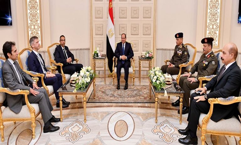 السيسي خلال لقائه وزيرة الجيوش الفرنسية
