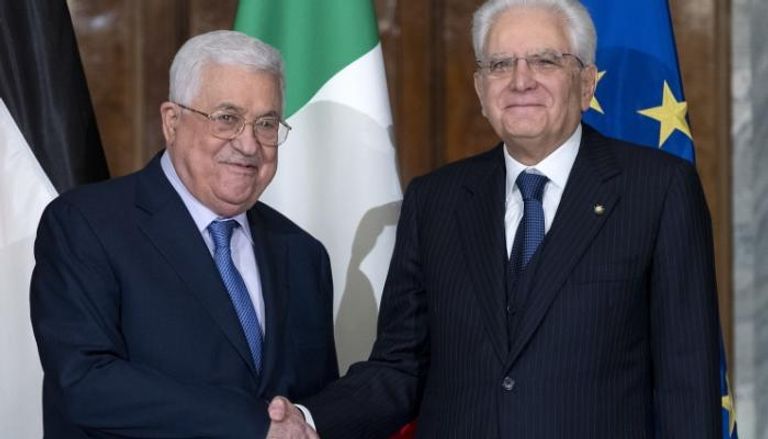الرئيسان الفلسطيني والإيطالي