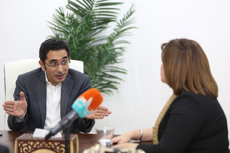 الممثلة المصرية إلهام شاهين خلال ندوة 