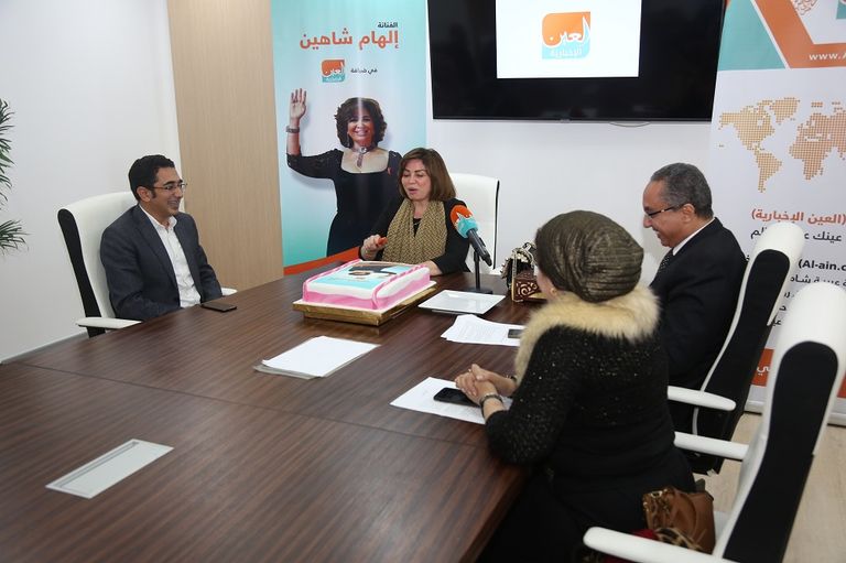 الممثلة المصرية إلهام شاهين خلال ندوة 