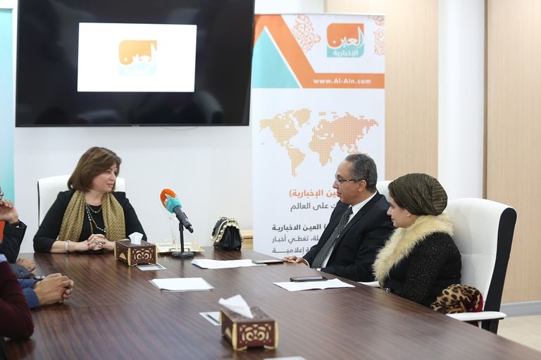 الممثلة المصرية إلهام شاهين خلال ندوة 