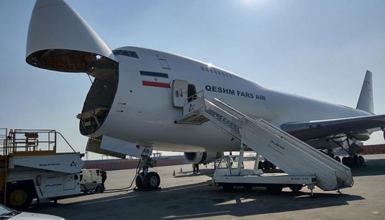 طيران فارس قشم الإيراني ينقل الأسلحة للجماعات الإرهابية