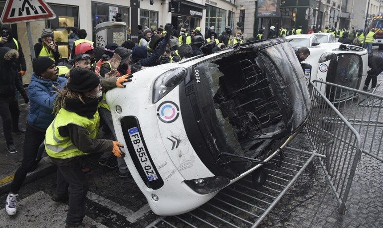 مظاهرات "السترات الصفراء" في باريس ماكرون ومظاهرات السترات الصفراء