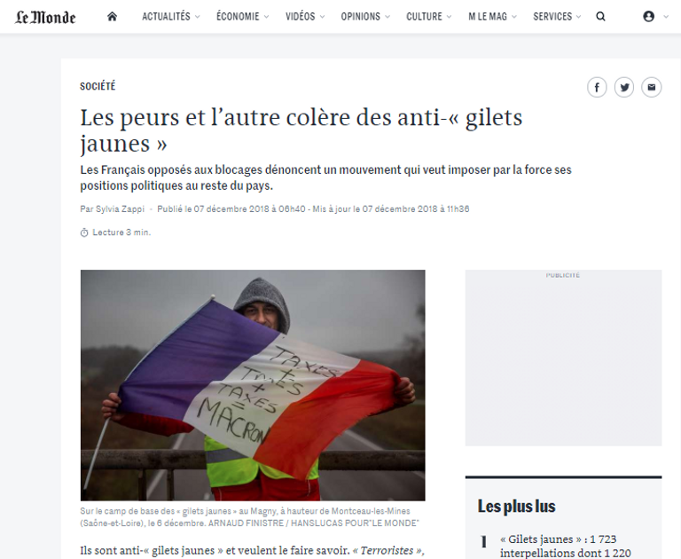 دعوات مناهضة لحركة السترات الصفراء