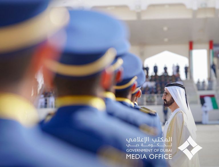 محمد بن راشد يرعى حفل تخريج الدفعة الـ 48 من كلية خليفة بن زايد الجوية