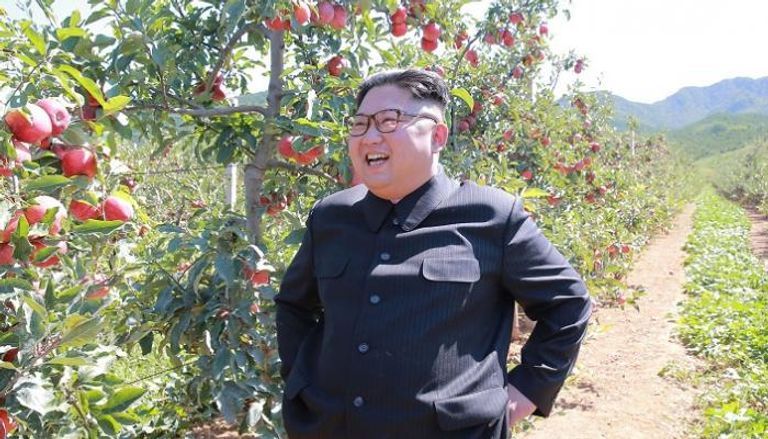 زعيم كوريا الشمالية في مزرعة للتفاح - أرشيف