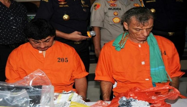 اثنان من المتهمين بتهريب المخدرات في بالي