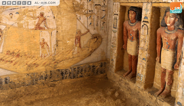 المقبرة الأثرية المكتشفة بمنطقة سقارة 