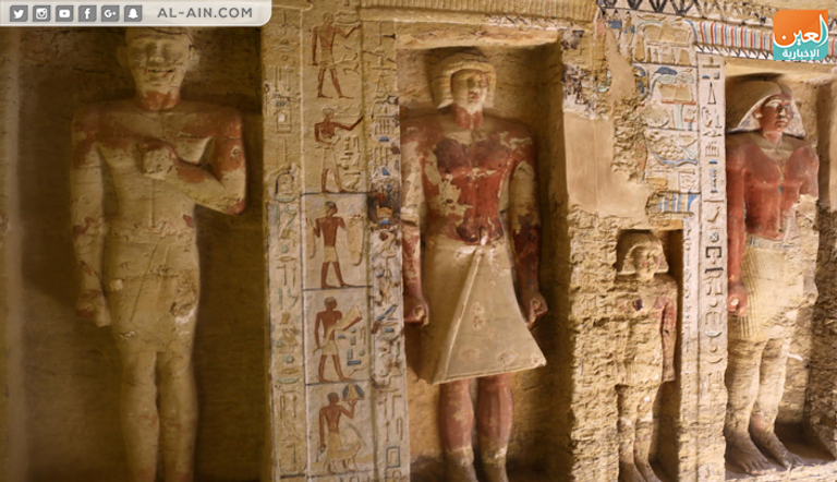 المقبرة الأثرية المكتشفة بمنطقة سقارة 