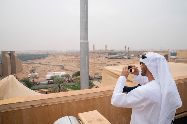 محمد بن زايد ومحمد بن سلمان يشهدان ختام فورمولا-إي الدرعية 2018 الشيخ محمد بن زايد آل نهيان والأمير محمد بن سلمان بن عبدالعزيز