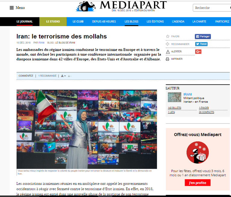 سفراء النظام الإيراني يقودون حملات إرهابية في أوروبا