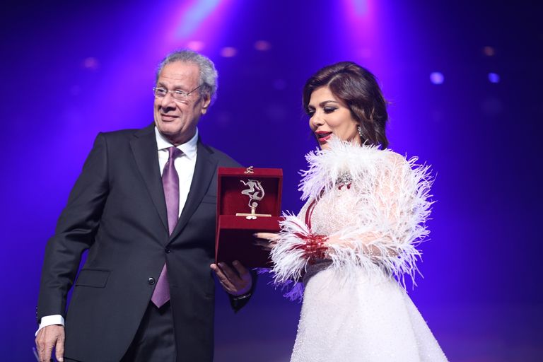 المطربة السورية أصالة خلال الحفل