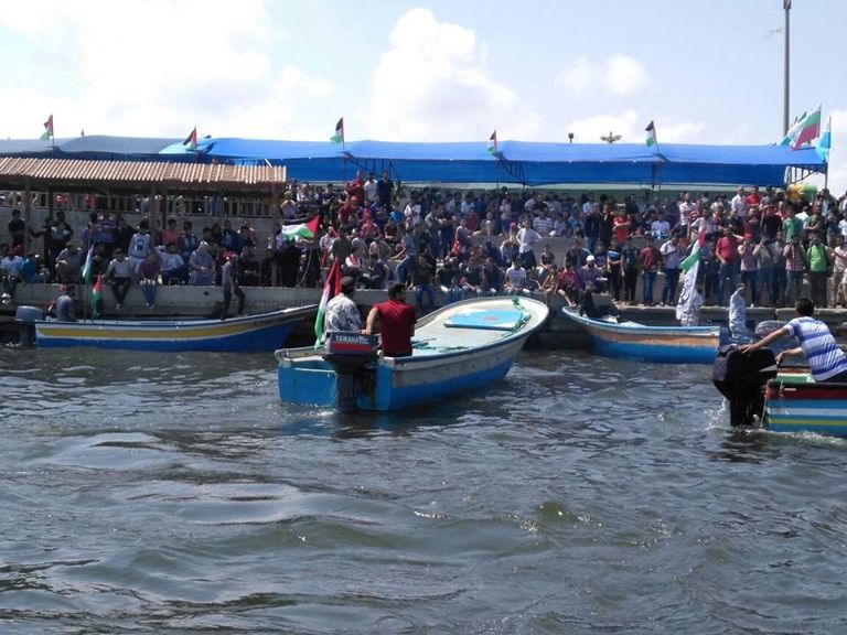 مظاهرة بحرية قبالة سواحل غزة- أرشيفية