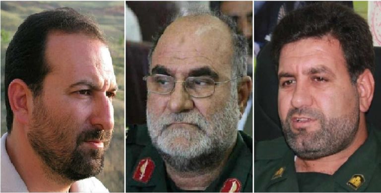 من اليمين: محمدعلی ملاکی، قدرت‌ الله منصوری، حسن أکبری