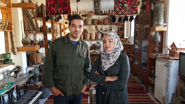 الزوجان الفلسطينيان محمد أبولحية ونجلاء أبونحلة