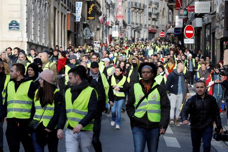 انطلاق "الفصل السادس" من احتجاجات السترات الصفراء انطلاق "الفصل السادس" من احتجاجات السترات الصفراء - أ.ف.ب