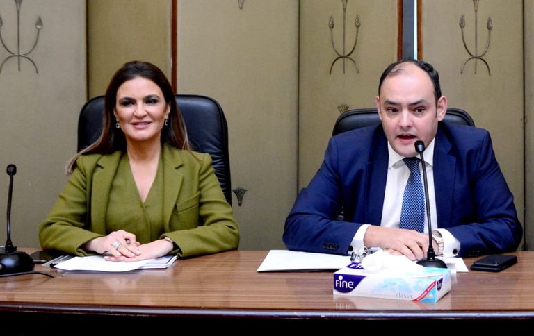 وزيرة الاستثمار المصرية خلال اجتماعها بالبرلمان