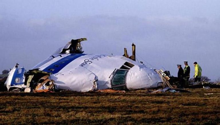 حطام الطائرة التي انفجرت في سماء قريبة لوكيربي - أرشيفية