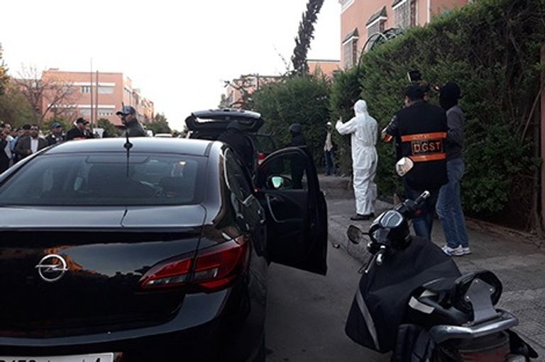 مداهمة احد المواقع لضبط مشتبه بهم السائحتان الأوروبيتان ضحيتا الجريمة الإرهابية